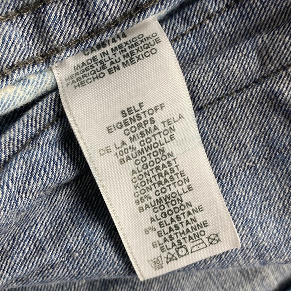 True Religion Jimmy Distressed Denim Acid Wash LS Bomber Jacket (White Tide) - Picture 14 of 16